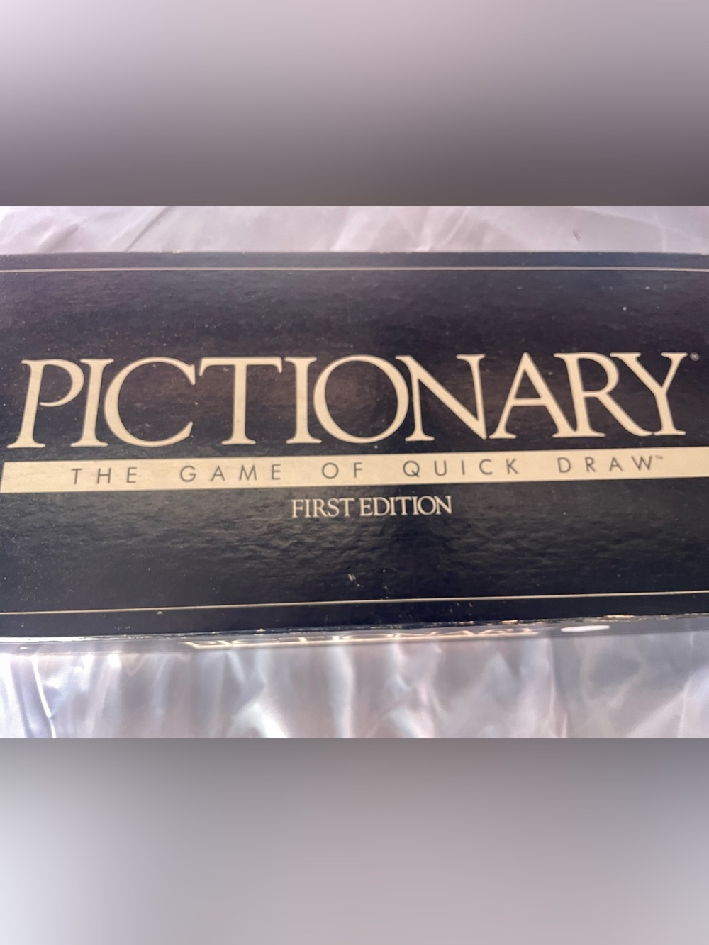 Pictionary First Edition Board Game - Black and Cream